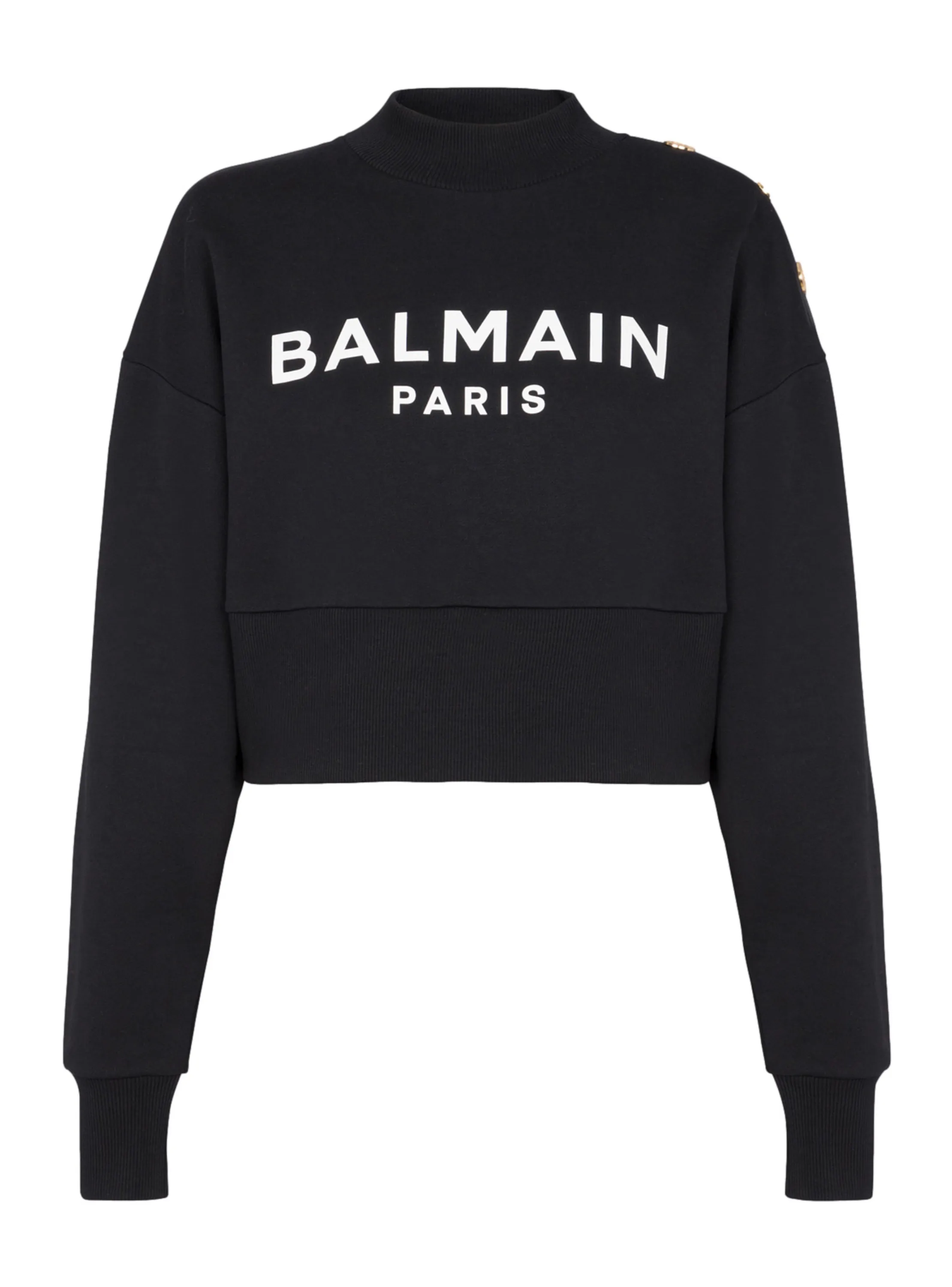 SWEAT-SHIRT COURT IMPRIMé BALMAIN PARIS - BALMAIN pour FEMME | Printemps